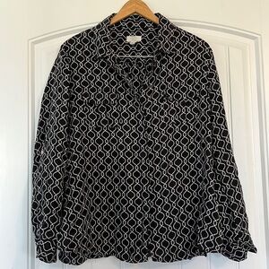 Charter Club Linen Button Down roll tab 
Shirt Beachy Minimalist